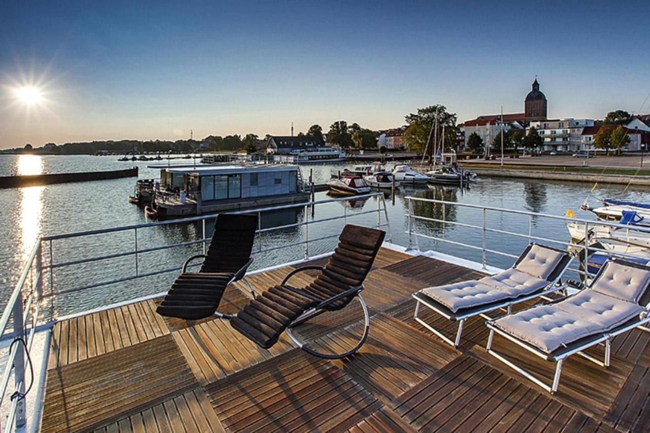 Hausboot Floating Houses Blue Active In Ribnitz-Damgarten Buitenkant foto